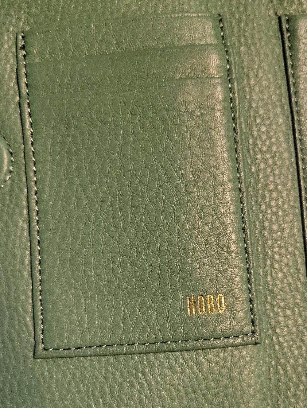 HOBO Lauren Dusty Teal/Mint Green Leather Frame Clutch Wallet